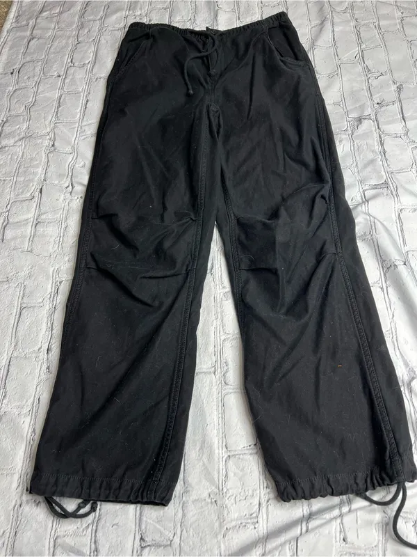 TNA Black Drawstring Elastic Hem Pants size small joggers - Image 5