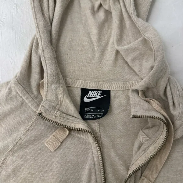 Nike Penn State Hockey Full Zip Cream / Beige Hooded Jacket | Size XS - Image 4