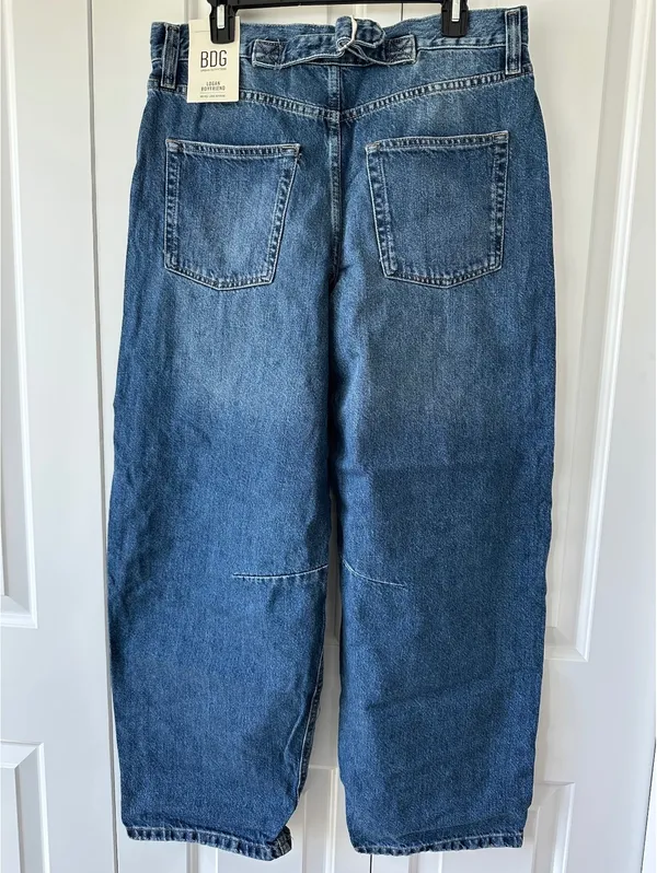 UO BDG Logan Buckle Baggy Barrel Jeans Urban Outfitters NWT Denim Rims 31 - Image 3