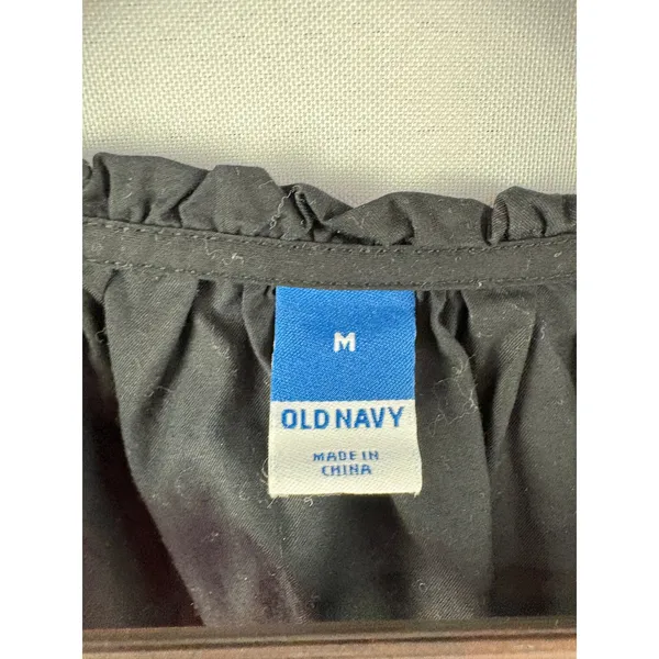 Women’s Old Navy Medium Black Short Sleeve Blouse - Image 4