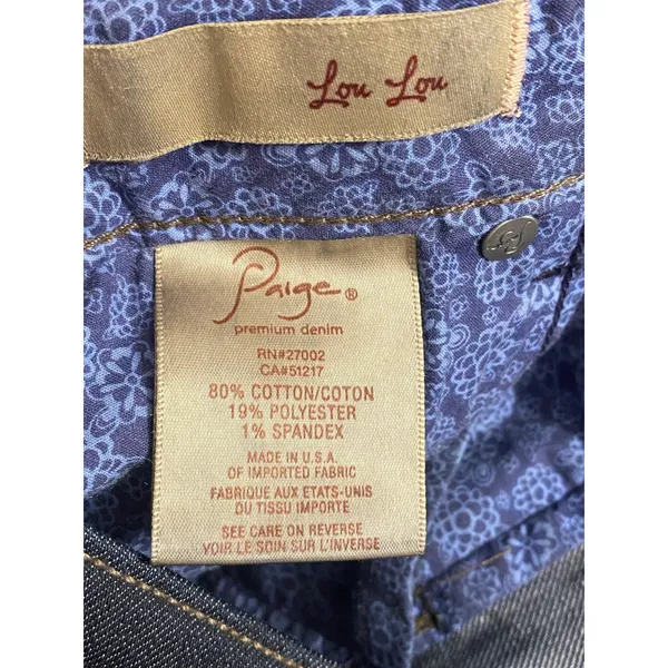 Paige Lou Lou Jeans Size 30 Low Rise Dark Wash Flare Y2K Stretch Denim - Image 9