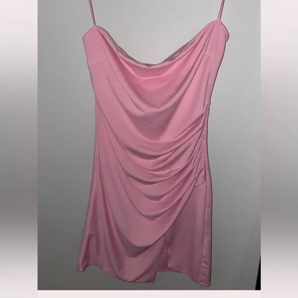 Pink Strapless Dress - Image 3