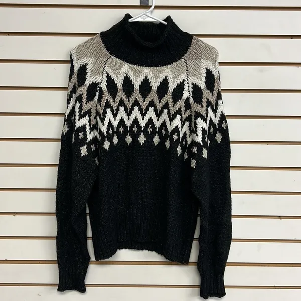 Gianni Bini Fair Isle‎ Mock Neck Knit Sweater SEE DETAILS REGARDING COLOR OF SWEATER. - Image 7