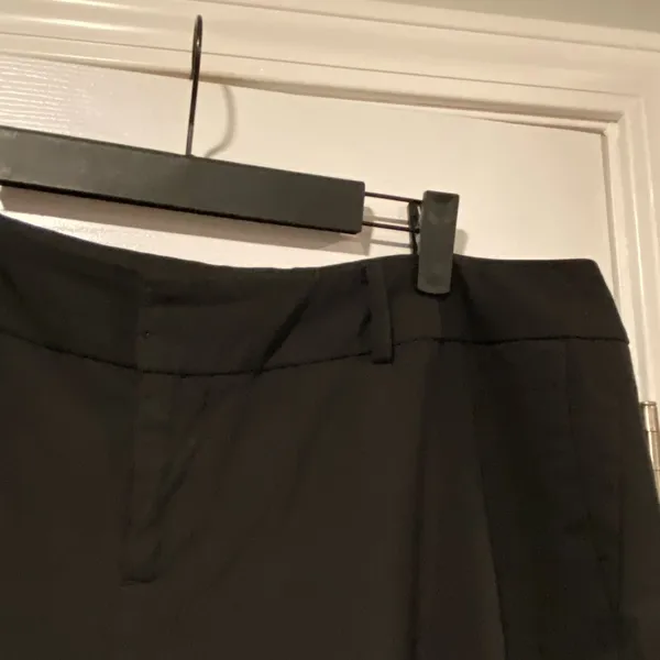 Coldwater Creek Size 14P Soft Stretch Black Wide Leg Zip Up Trouser Pants - Image 3