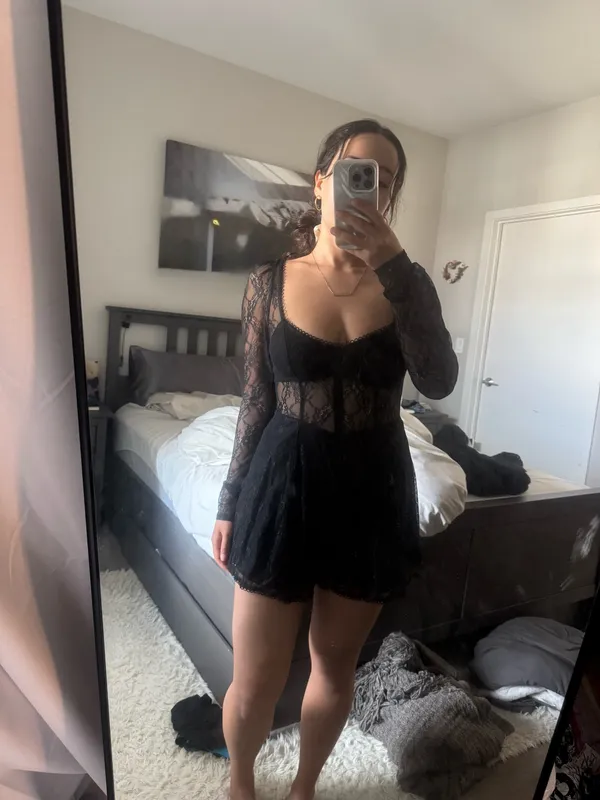Urban Outfitters Black Lace Romper - Image 3
