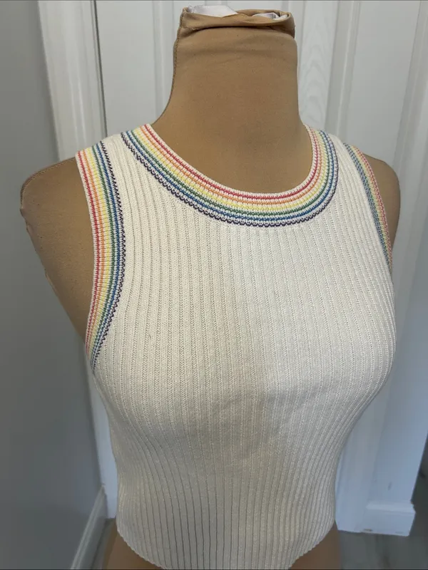 Abercrombie & Fitch for The Trevor Project High Neck Ribbed Pride Sweater Tank - Image 4