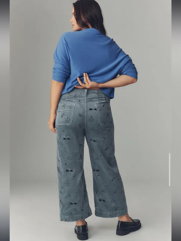 Maeve Collette Embroidered Corduroy Pants- Size 20 - Image 2