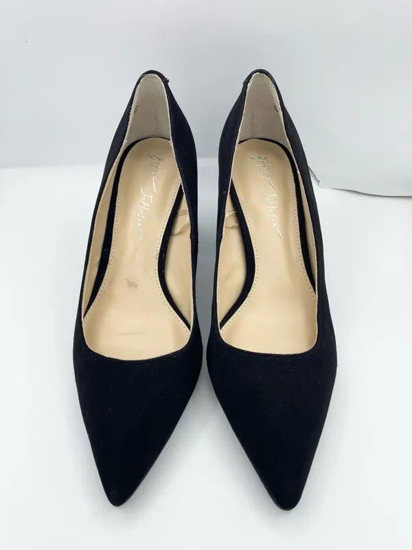 Betsey Johnson pointed toe rhinestone block heel black pumps Size 7.5M - Image 5