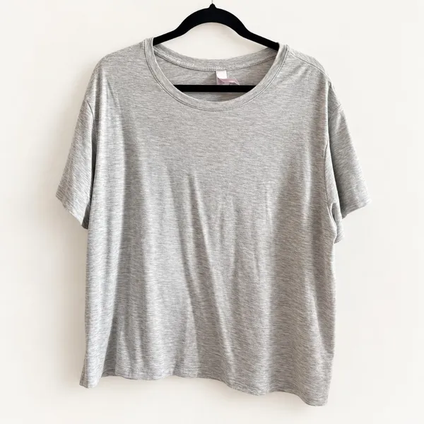 Auden Heather Gray Pajama T-Shirt Women’s XL Short Sleeve Lounge Sleep Tee - Image 2