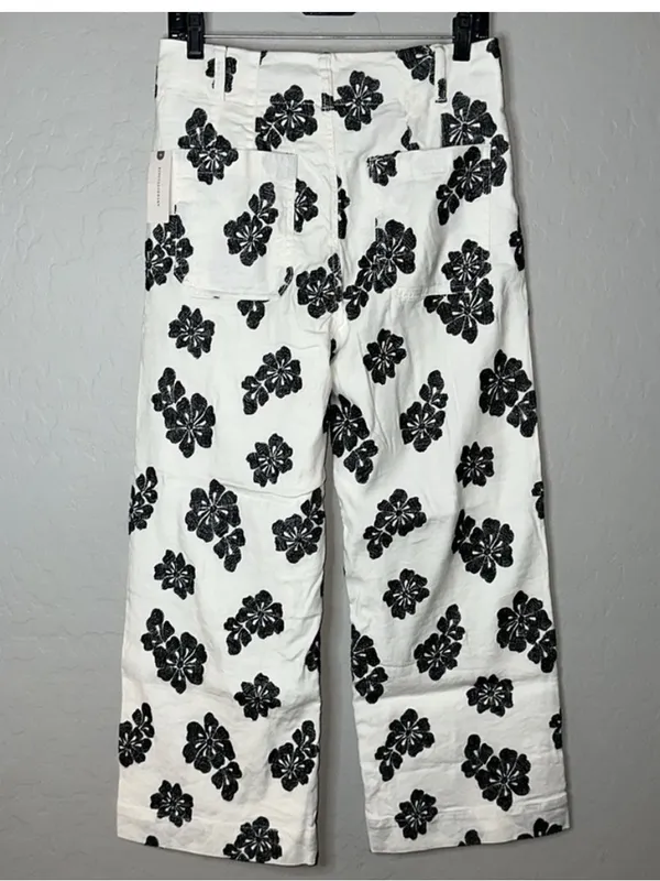 Anthropologie Maeve Colette Embroidered High-Rise Wide-Leg Pants in Magic Fabric - Image 3