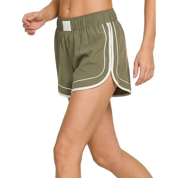 Zenana Soft Woven Lined‎ Dolphin Shorts - Medium - Image 3