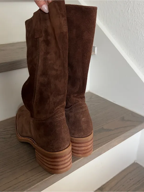 Frye Campus 12R Brown Boots in Brown Brownie Suede NWOB - Image 8