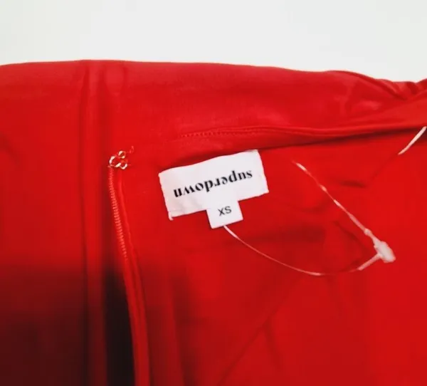 Superdown Davey Strappy Back Dress in Red XS - Image 11