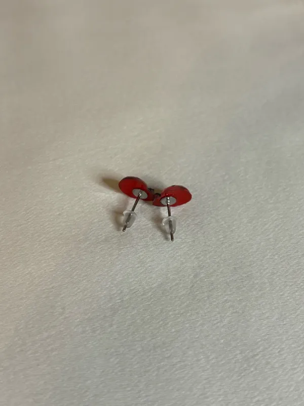 Handmade Ladybug Stud Earrings - Image 3