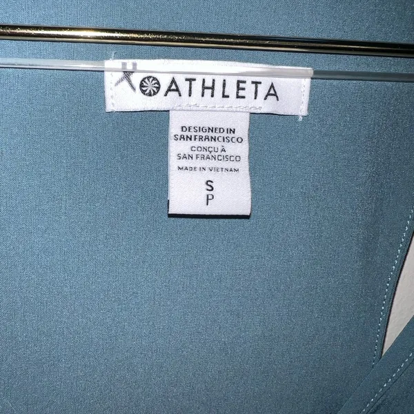 Athleta Teal and‎ Black Colorblock V-Neck Tank - Image 4