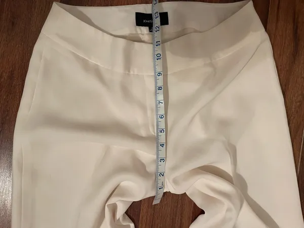 Classic White Tailored Pants Size M - Image 12