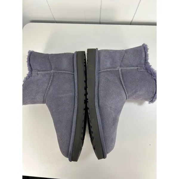 UGG MINI BAILEY SNAPS Graystone SHEEPSKIN WOMEN'S BOOTS. Women's Size 9. NEW - Image 7