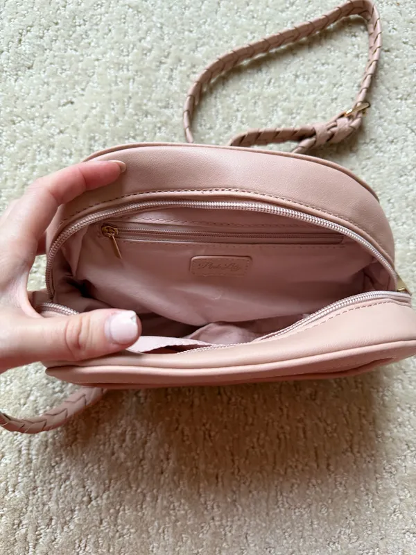 Pink Lily Pale Blush Braided Strap Crossbody  - Image 10