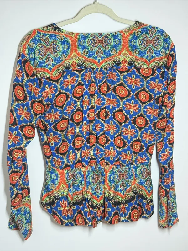 Free People Falling for You Top, Blue Combo size XS - Image 7