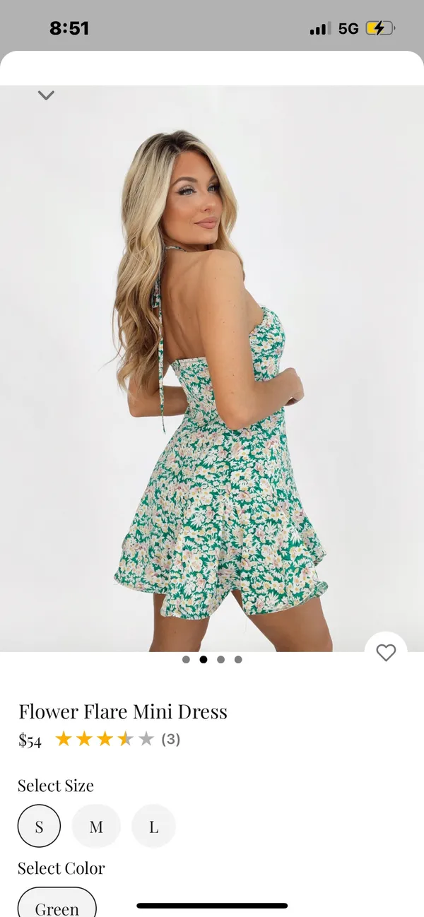 Lane 201 Flower flare Mini Dress - Image 2