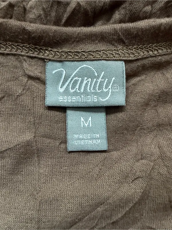 Vanity Essentials Brown Lace Longline Cami Top Size Medium - Image 7