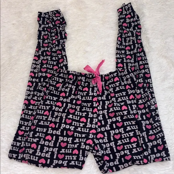 Charlotte Russe Women’s Pink 'Straight Outta Bed' Sleep Tee and Pant Set - Image 3