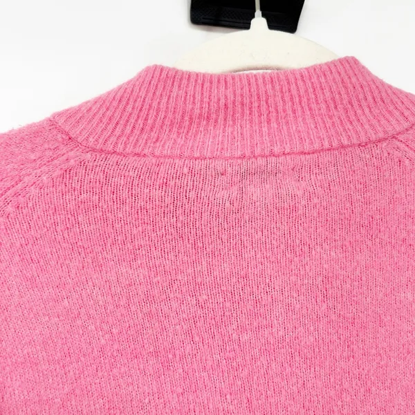 J. Crew Womens Fall Barbiecore Button Extra‎ Soft Yarn Wool Blend Sweater Size S - Image 7