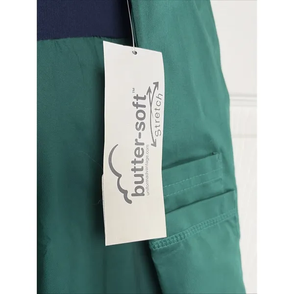 Butter-Soft Stretch Maternity Scrub Pants Womens Size 2X Green Navy Medical Work - Image 4
