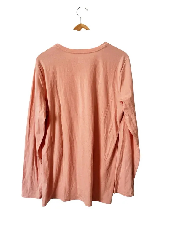 PINK Victoria's Secret Light Pink Long Sleeve T-Shirt‎ Size XL NWT - Image 2