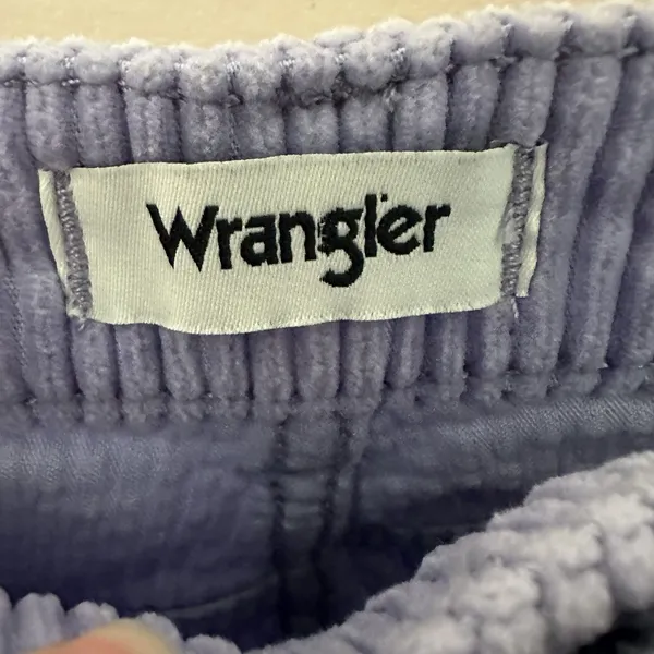 Wrangler Corduroy Pants Purple Pleated Barrel Leg Womens 27x28 Western Rodeo - Image 2