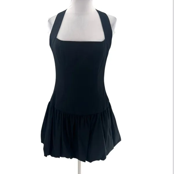 Reformation‎ Babette Dress in Black sz 4 lbd - Image 3