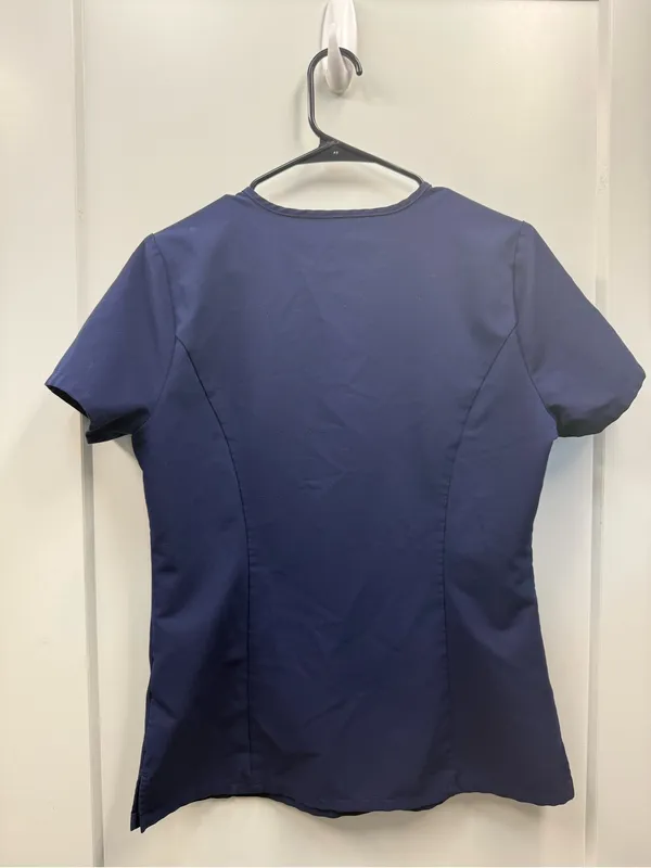 Figs Catarina V-Neck‎ Pocket Scrub Medical Top Navy Blue Small - Image 4