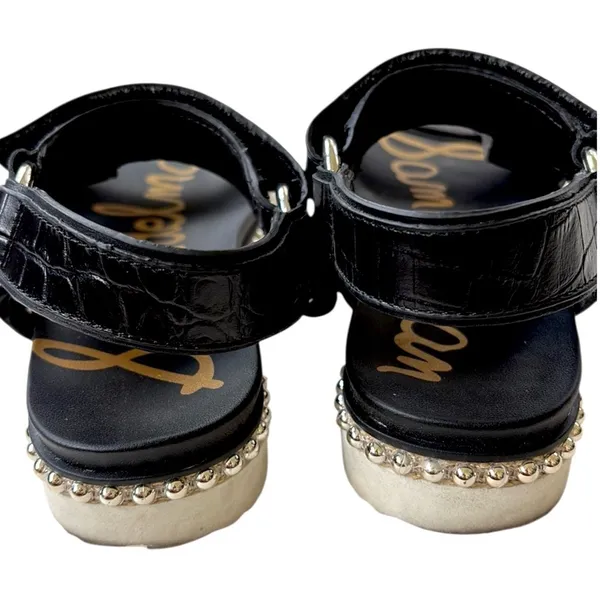 EUC Sam Edelman Leather Annalise Studded Sandals Black Size 6.5 - Image 5