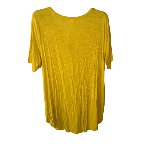 Old Navy mustard Yellow V-Neck top Size 1X‎ - Image 2