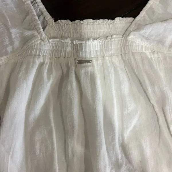 Billabong Ivory Ruffle Coastal Cowgirl Mini Dress Small - Image 9