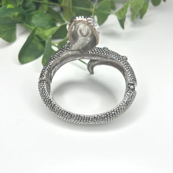 Sparkling Crystal‎ Snake Coil Bracelet Bangle Cuff Rhinestone Statement Silver - Image 2