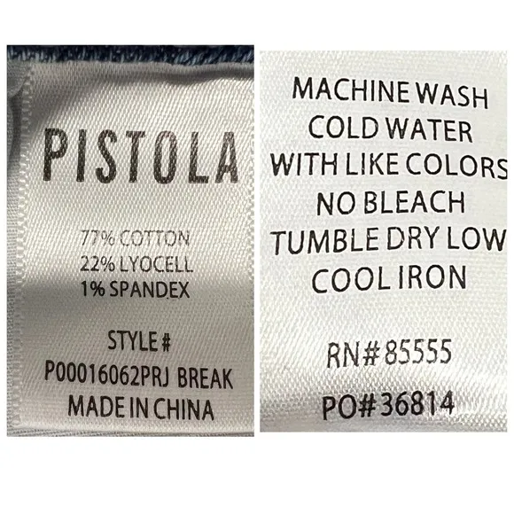 Pistola Lana High-Rise Ultra Wide Leg Jean Plus Sz‎ 33" Petite Break Light Wash - Image 11