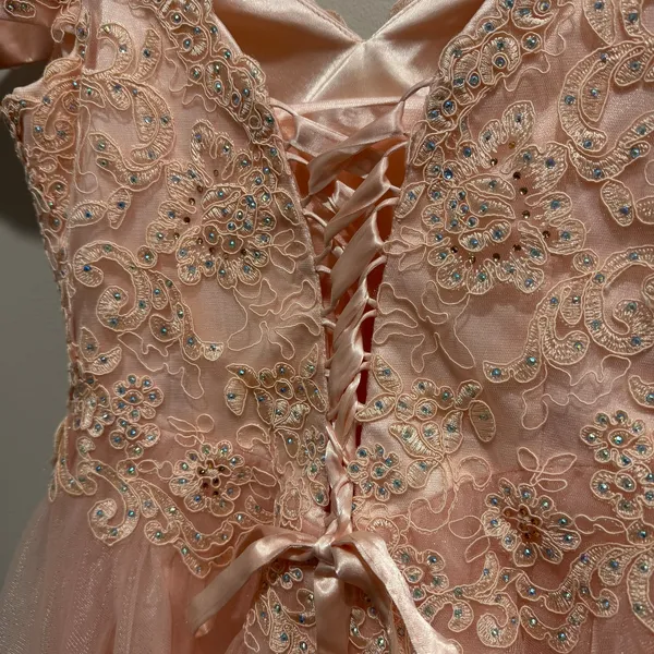 Cinderella Divine Blush Rhinestone Corset Homecoming Dress M - Image 6
