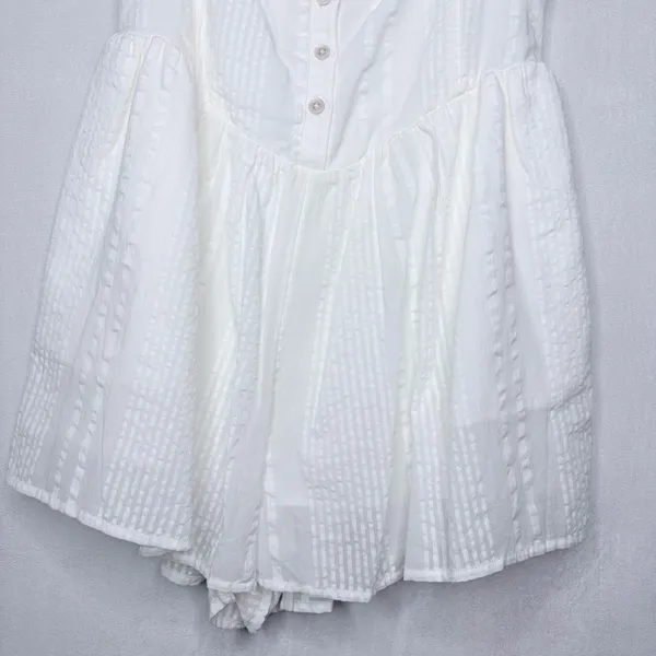 Aerie White Ruffle Sleeve Romper - Image 5