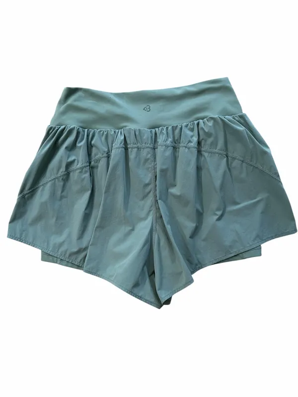 Blogilates Criss Cross Green Running Shorts - Image 2