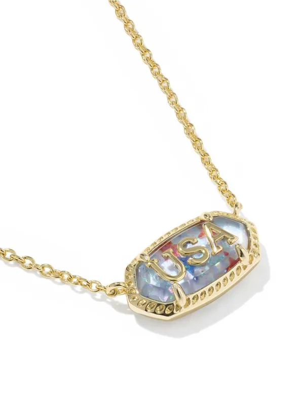Kendra Scott Elisa USA Gold Short Pendant Necklace - Image 5