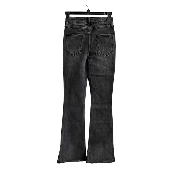 LNDN Denim Flare Jeans Womens 24 Black Vintage Wash‎ Sustainable High Rise NWT - Image 3