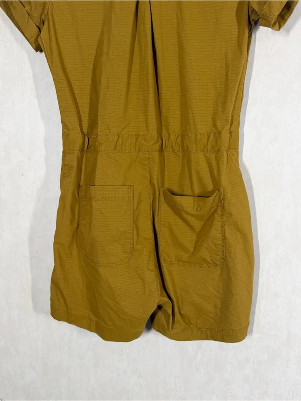 Title Nine Women’ Rosie Utility Romper Jumpsuit Ripstop Outdoor in Mustard XS - Image 7