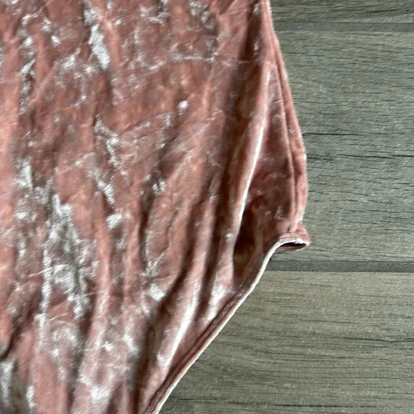 Crushed velvet tube bodysuit - Image 2