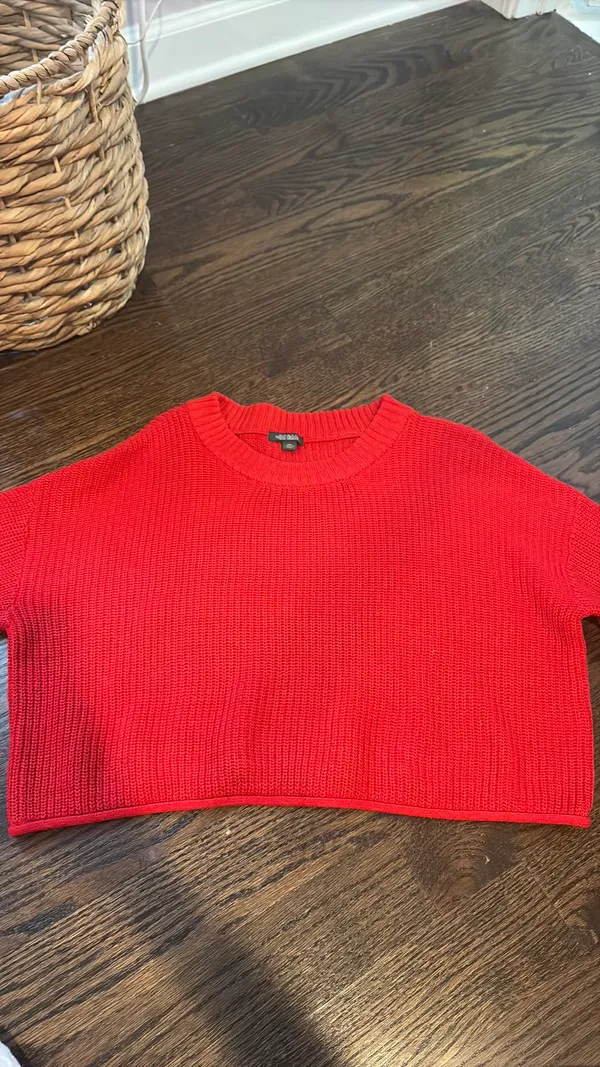 Wild Fable Red Cropped Sweater Knit - Image 5