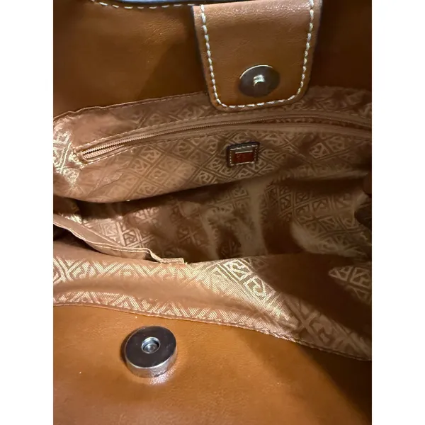 Relic Paisley Canvas Satchel Handbag Multi-Color‎ Wooden Handle Boho Bag - Image 5