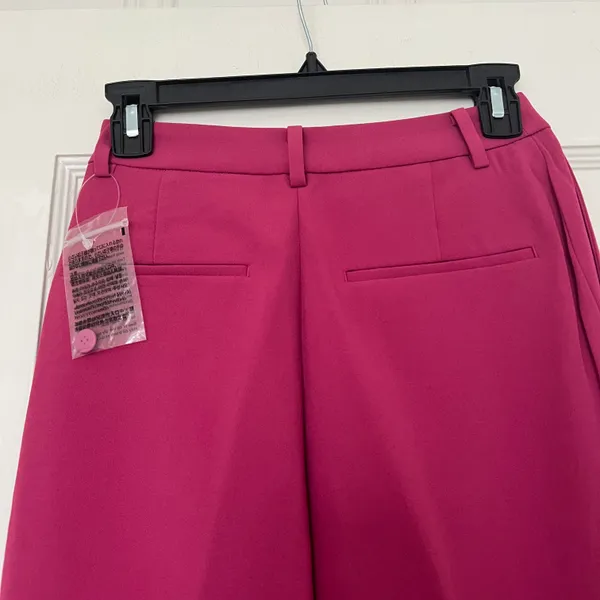 Uniqlo Fuchsia Pink Cropped Straight Leg Dress Pants Slacks Trousers NWT - Image 6