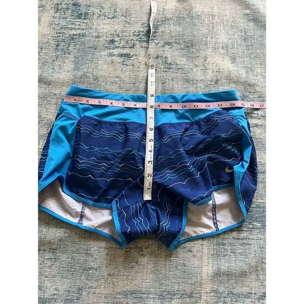 Nike Blue Dri Fit Athletic Running Shorts Women's Medium - Image 5