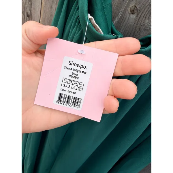 Showpo. NEW $120 She's A Delight Formal Maxi Dress in Emerald Sz 0 - Image 8