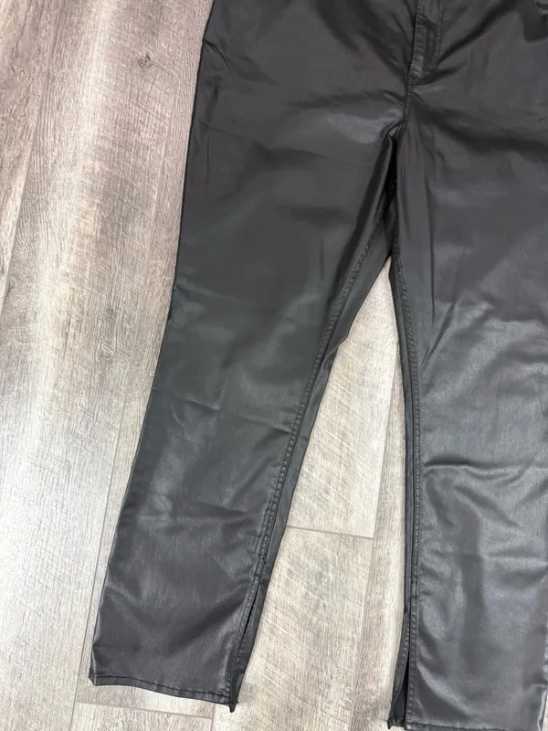 Abercrombie Black Leather Pants - Image 3